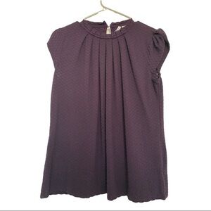 ELLE Black Purple Sleeveless Blouse Size Med EUC #7553